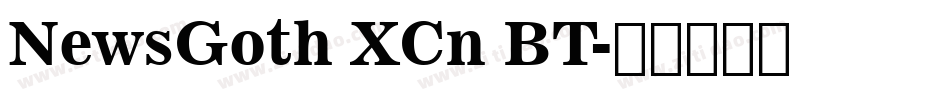 NewsGoth XCn BT字体转换